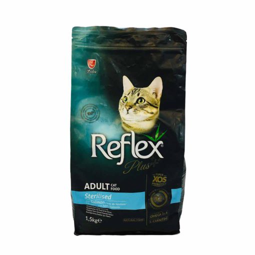غذای خشک گربه بالغ Reflex plus مدل Sterilised ماهی سالمون