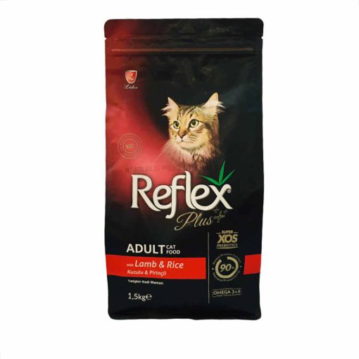 غذای خشک گربه بالغ Reflex plus مدل Lamb & Rice