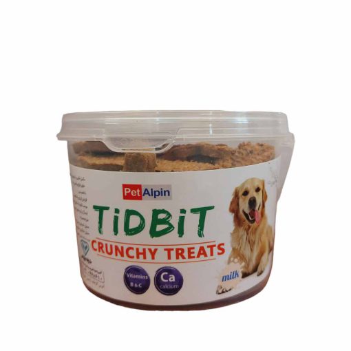 مکمل تشویقی سگ کرانچی با طعم شیر برند TiDBiT
